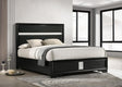 MIRANDA COLLECTION Miranda 55-inch Upholstered King Panel Bed Black