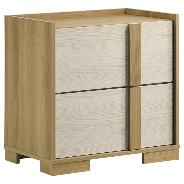 Hyland 2-drawer Nightstand Bedide Table Natural