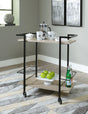 Waylowe Brown/Black Bar Cart - Ella Furniture