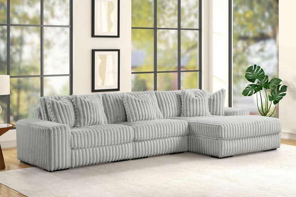 Sunday Gray 3-Piece Sectional
