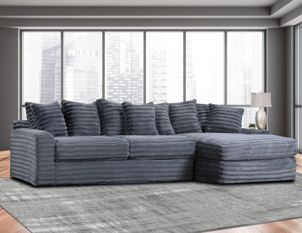 Julia Charcoal Gray Sectional