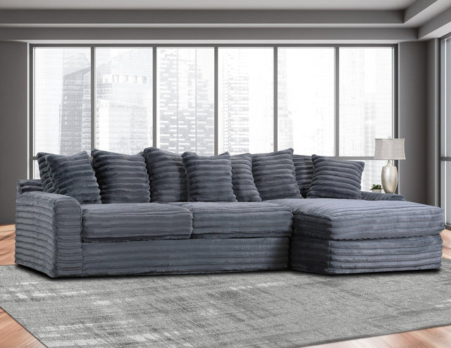 Julia Charcoal Gray Sectional