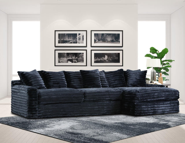 Julia Onyx Black Sectional