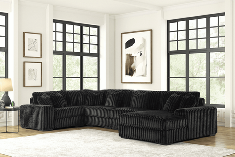 Seasons Black 5-Piece Sectional