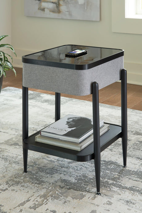 Jorvalee Gray/black Accent Table - Ella Furniture