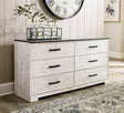 Shawburn Whitewash/charcoal Gray Dresser - Ella Furniture