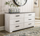 Shawburn Whitewash/charcoal Gray Dresser - Ella Furniture