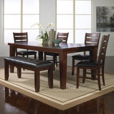 Bardstown Cherry Brown Classic And Modern Wood Extendable Dining Room Set - Ella Furniture