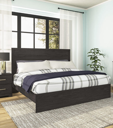 Belachime Black Panel Queen Bed