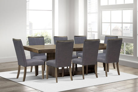 Dolores Brown Gray Rectangular Dining Room Set