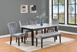 Pascal Gray Marble Faux Modern Wood And Veneers Rectangular Dining Room Set - Ella Furniture