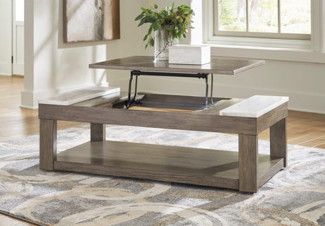 Tom Gray Brown White Lift Top Cocktail Table