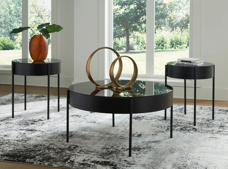 Hom Black Occasional Table Set