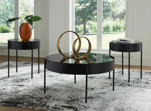 Hom Black Occasional Table Set