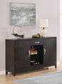 Jeffries Dark Brown Modern Solid Wood And Veneers Dining Sideboard - Ella Furniture