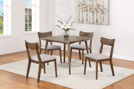 Weldon Brown Finish Retro Modern Wood Dining Room Set - Ella Furniture