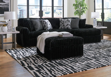Midnight-Madness Onyx Velvet Oversized Sectional