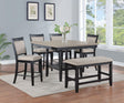 Fulton Light Gray Solid Wood And Veneers Counter Height Dining Room Set - Ella Furniture