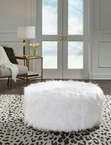 Galice White Oversized Accent Ottoman - Ella Furniture