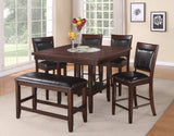 Fulton Espresso Modern Traditional Wood Square Counter Height Dining Room Set - Ella Furniture