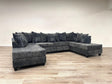Kof Charcoal Double Chaise Sectional