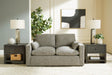 Dramatic Granite Chenille Loveseat - Ella Furniture