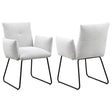 Ackland Upholstered Dining Side Chair Light Gray (Set of 2)