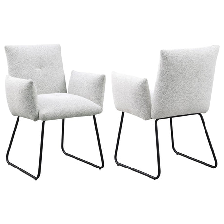 Ackland Upholstered Dining Side Chair Light Gray (Set of 2)