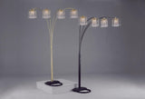 Rain Black Gold Pewter Majestic Modern Drop Arc Floor Lamp - Ella Furniture