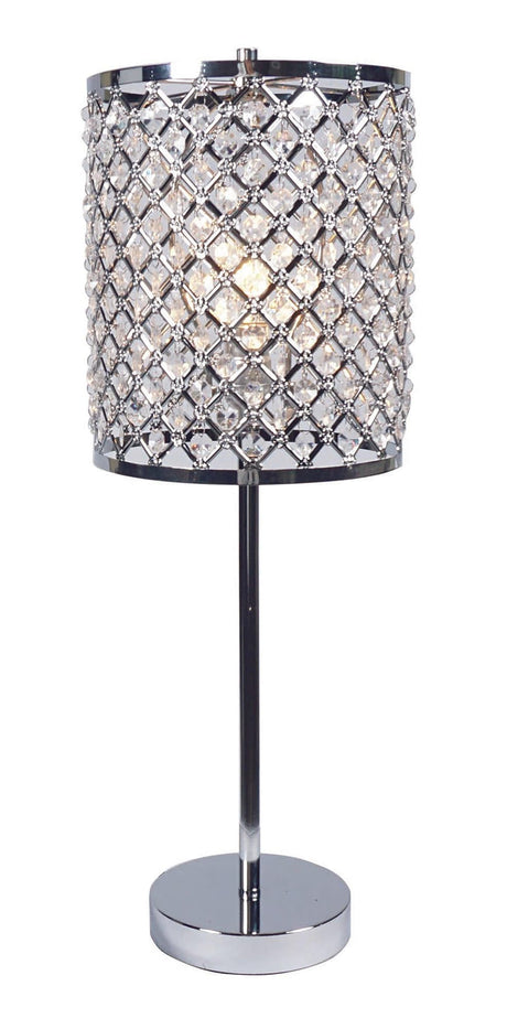 Endon Antique Brass Crystal Lighting 2 Light Table Lamp - Ella Furniture