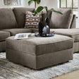 O'phannon Putty Chenille Ottoman With Storage - Ella Furniture