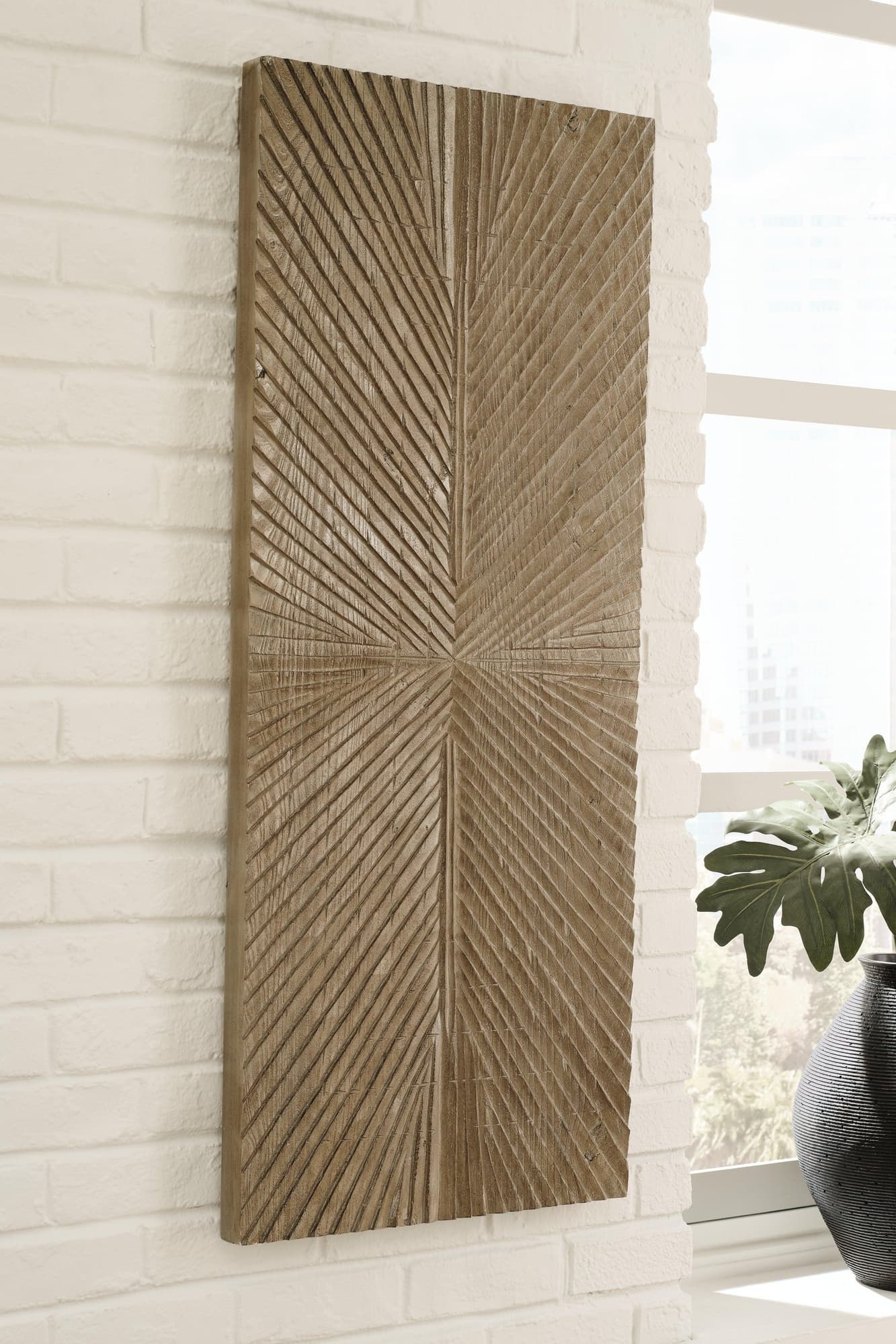 Lenora Distressed Brown Wall Decor - Ella Furniture