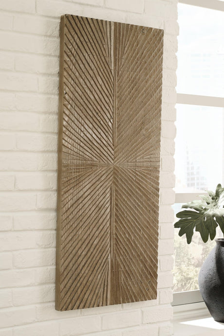 Lenora Distressed Brown Wall Decor - Ella Furniture