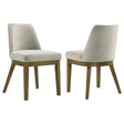 Castlewood Upholstered Dining Chair Brown Oak (Set of 2)