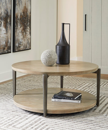 Dyonton Light Gray Brown Coffee Table