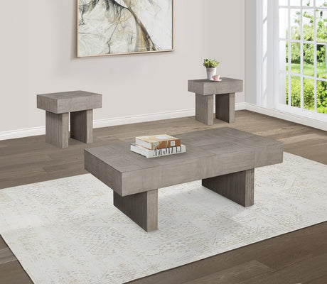 Crawley Gray Coffee Table Set