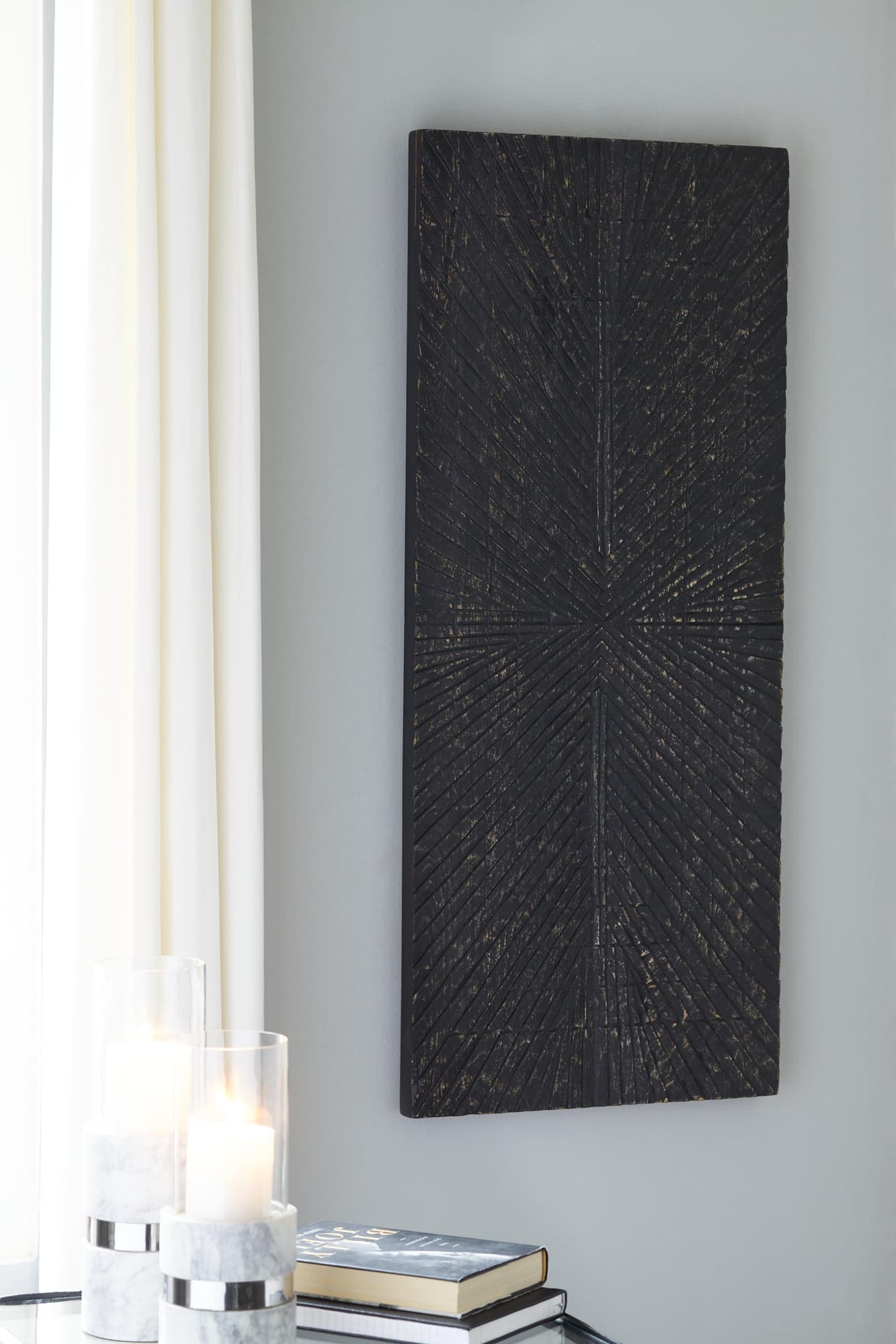 Lenora Antique Black Wall Decor - Ella Furniture