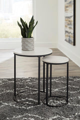 Briarsboro White Black Accent Table Set