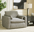 Dramatic Granite Chenille Oversized Chair - Ella Furniture