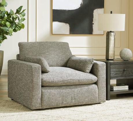 Dramatic Granite Chenille Oversized Chair - Ella Furniture