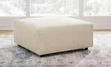 Edenfield Linen Chenille Oversized Accent Ottoman - Ella Furniture