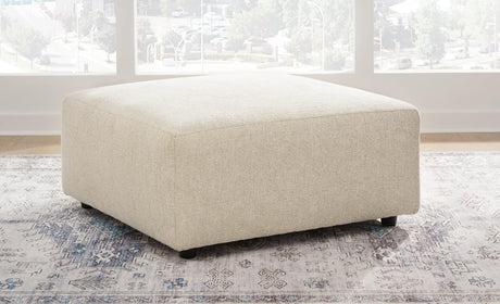 Edenfield Linen Chenille Oversized Accent Ottoman - Ella Furniture