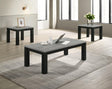 Theo Gray Black Coffee Table Set