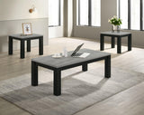 Theo Gray Black Coffee Table Set