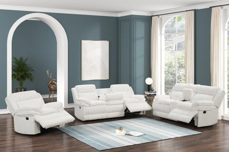 Heaven White 3-Piece Reclining Set