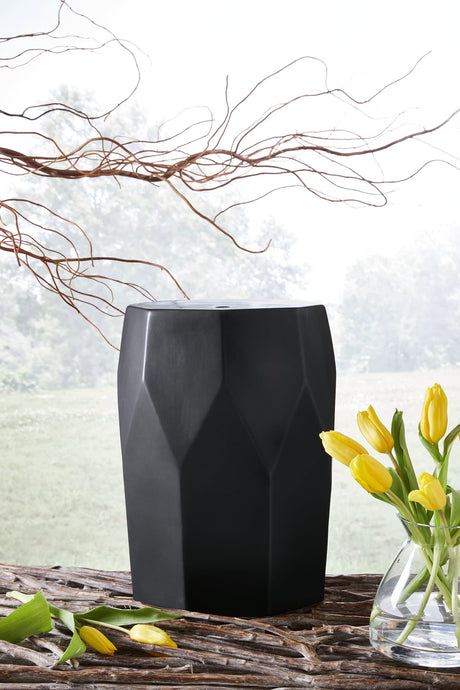 Rhysworth Black Stool - Ella Furniture
