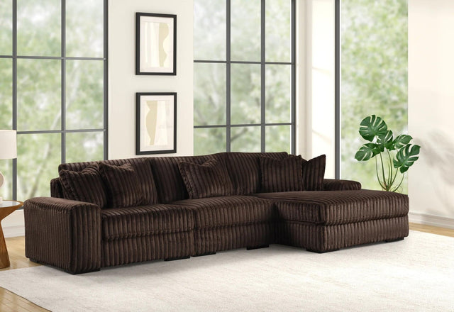 Sunday Chocolate 3-Piece Sectional