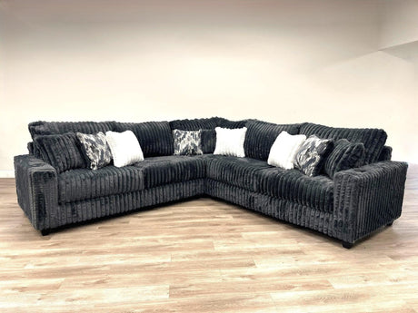 Saro Charcoal Oversized Sectional