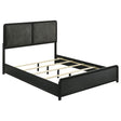 Cavelle 47-inch Upholstered King Bed Black