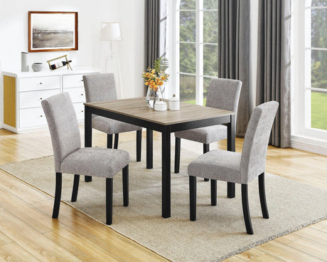Forana Light Gray Upholstered Dining Room Set